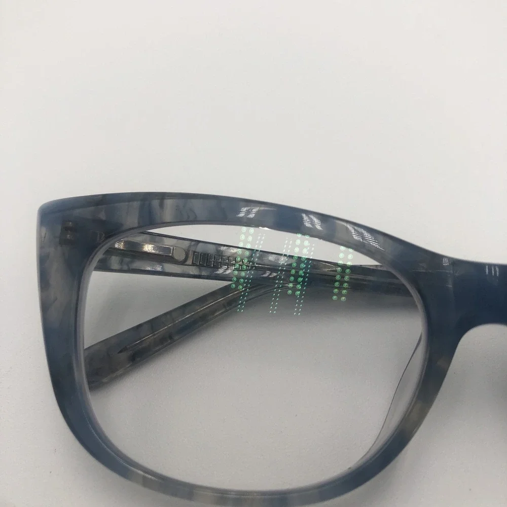Womens Eye Glasses Frames Blue Tortoise Cat Eye Marbled Swirl Preowned With Case